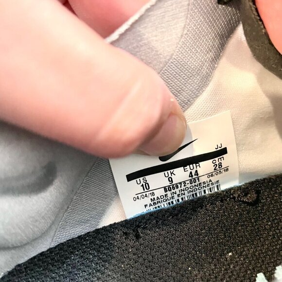 Nike Exp-X14 Sneakers Black Blue Chill Sneakers BQ6972-001 Size 10 - Picture 8 of 9